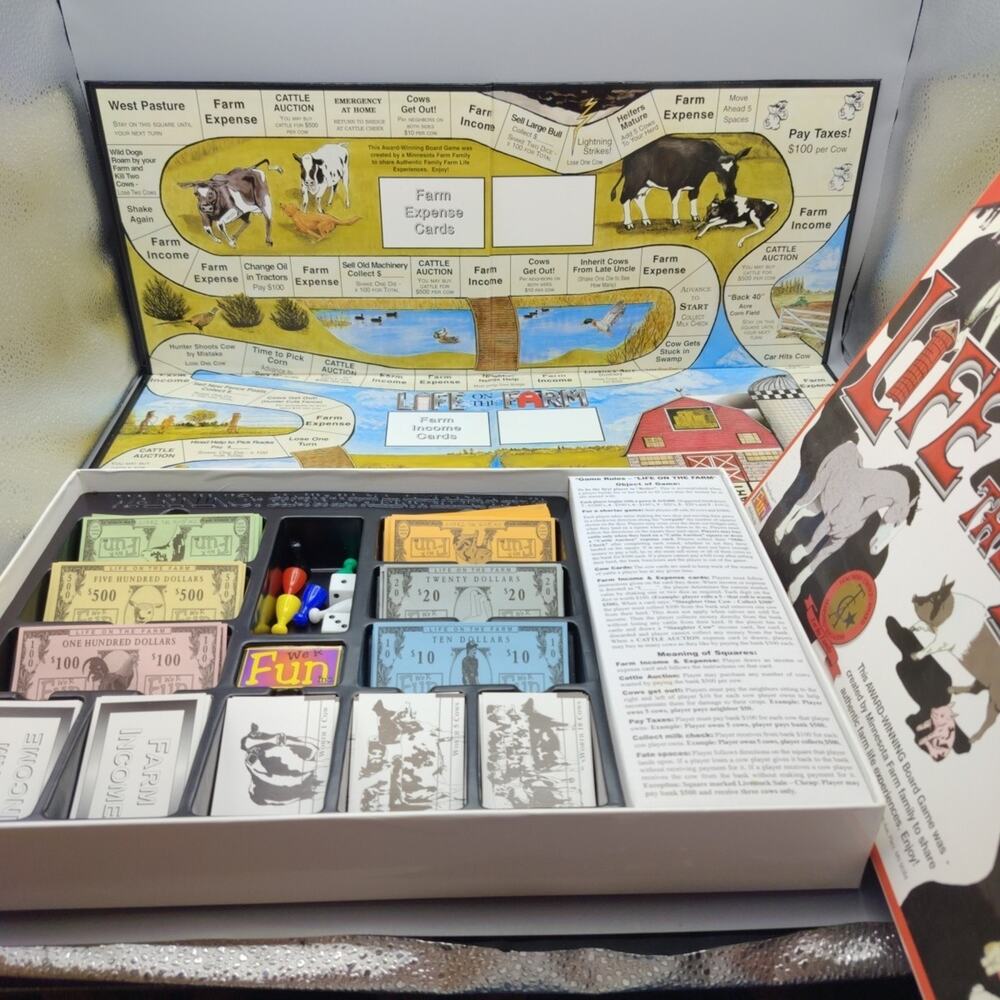 Life on the Farm Board Game COMPLETE 2015 We R Fun Games Farming Animals